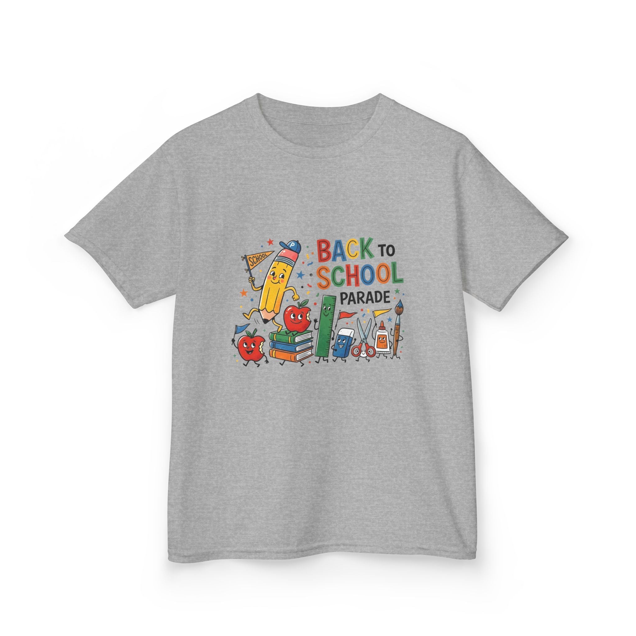 Kids Back to School Tee - Playful SCHOOL Supplies | First Day
