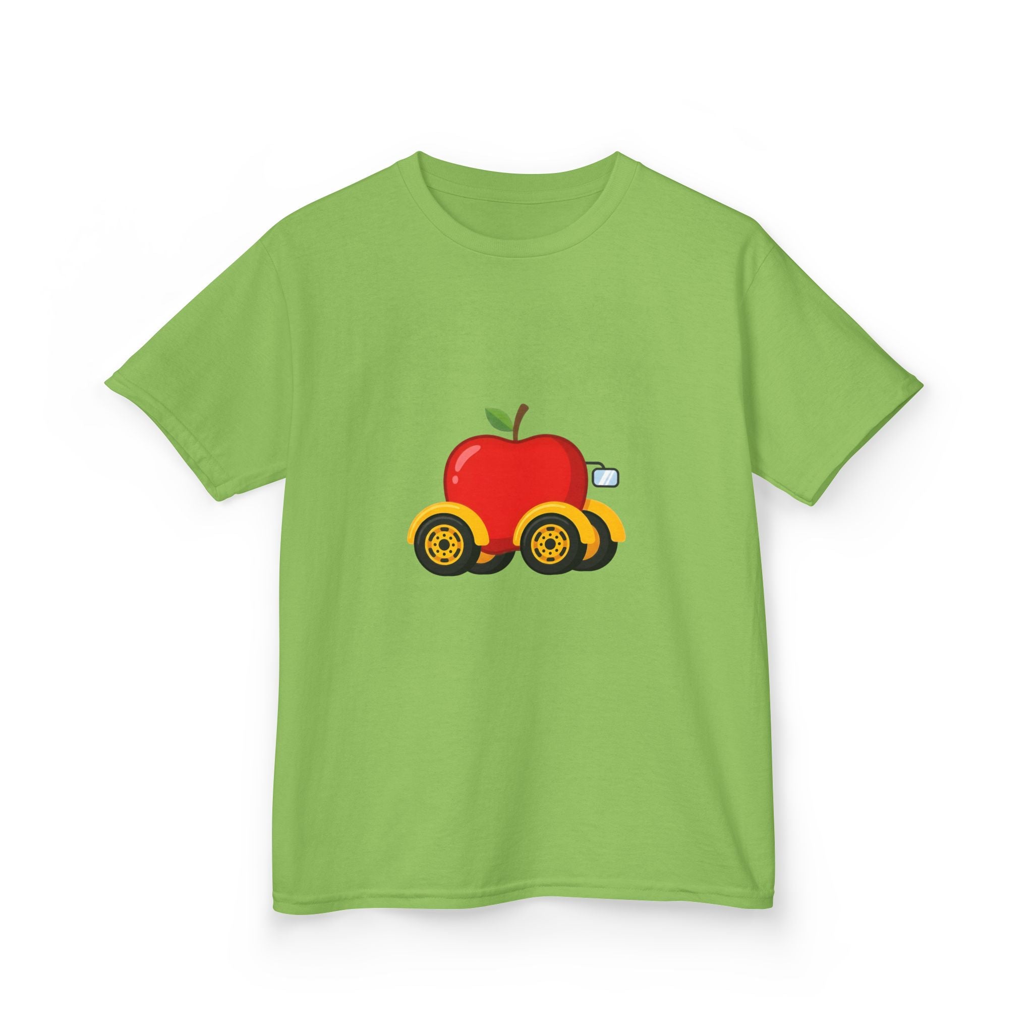 Kids T-Shirt - Apple On Wheels Graphic | Whimsical Fruit Car