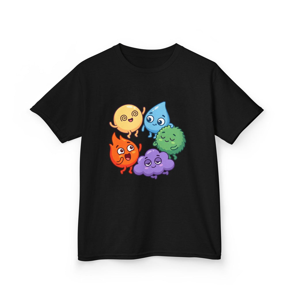 Kids Heavy Cotton Tee - Cute Whimsical Elemental Characters