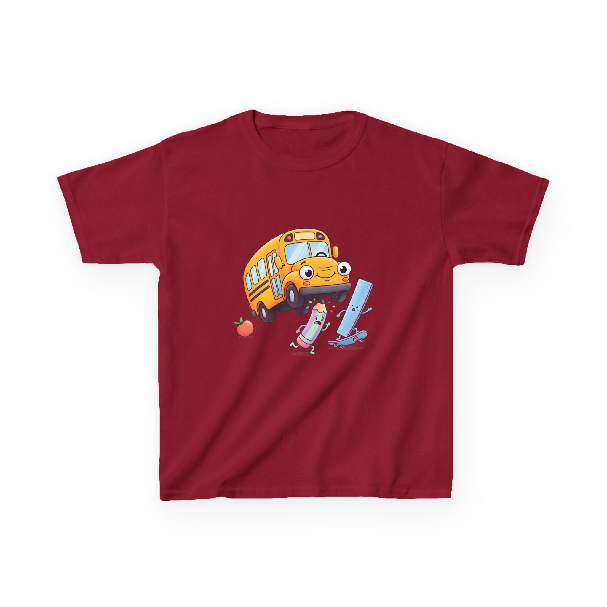 Kids School Bus Tee - Cute School Supplies Shirt | Back to School 2026