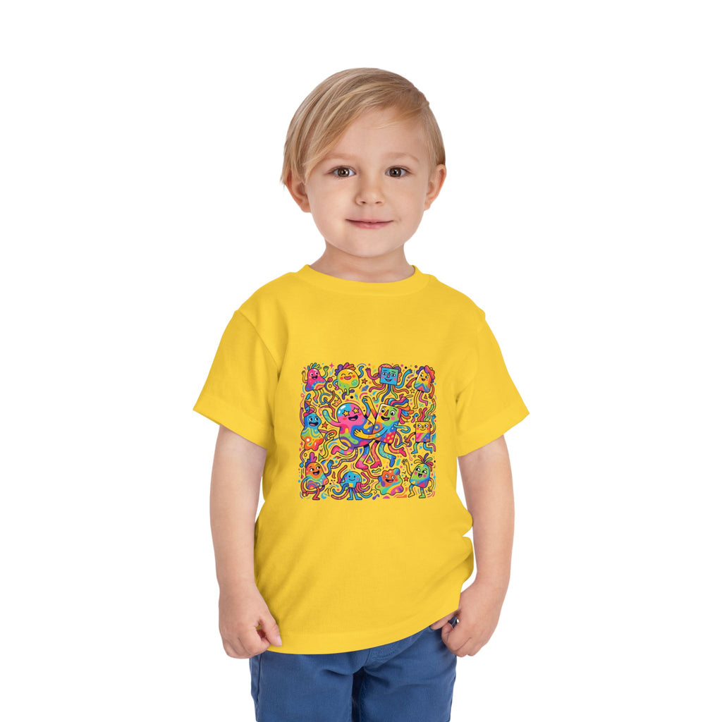 Toddler T-Shirt - Vibrant Whimsical Creatures | Doodle Art