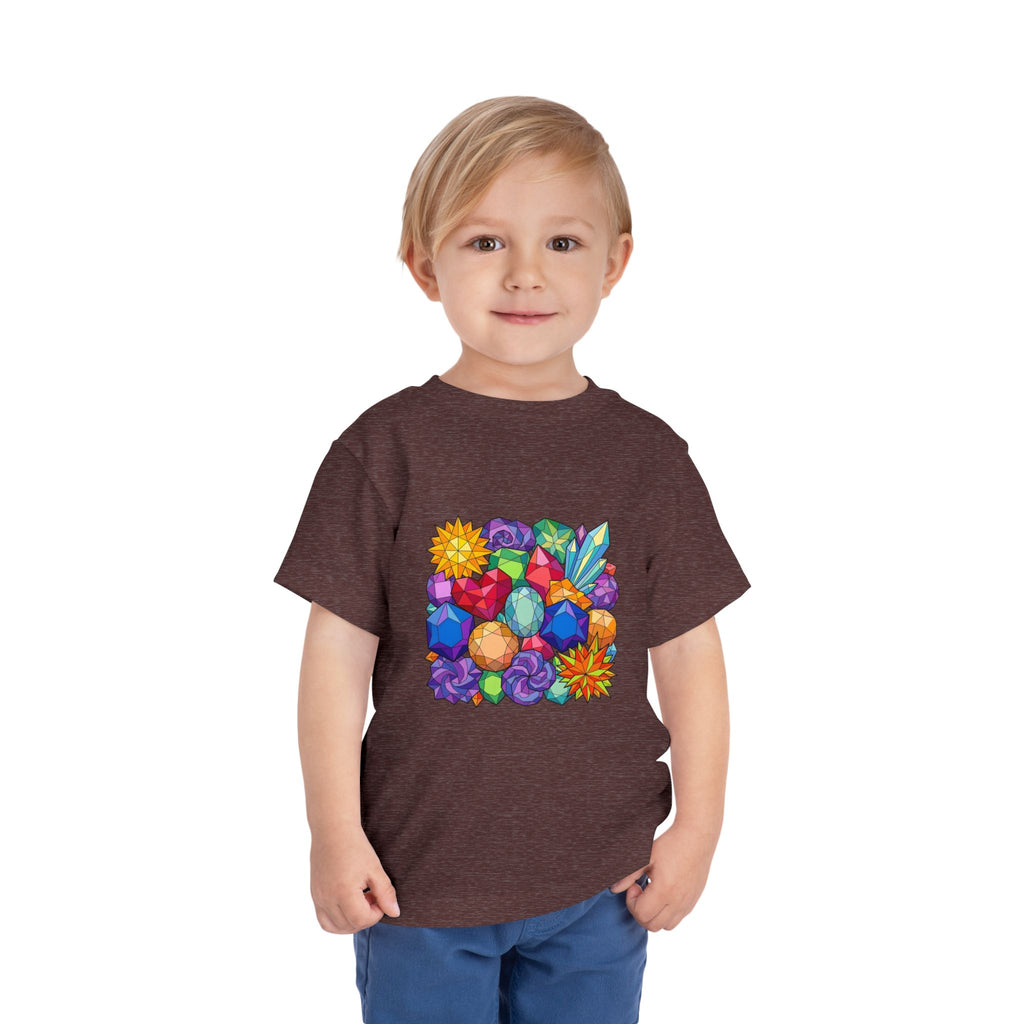 Toddler Tee - Vibrant Geometric Crystal & Gemstone Shirt