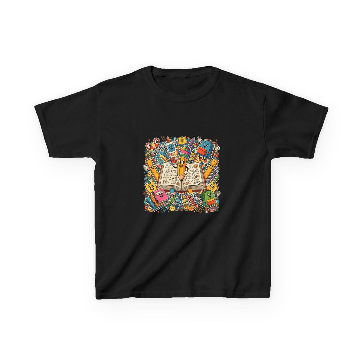 Kids Back to School Tee - Math Equations & School Supplies | 2026