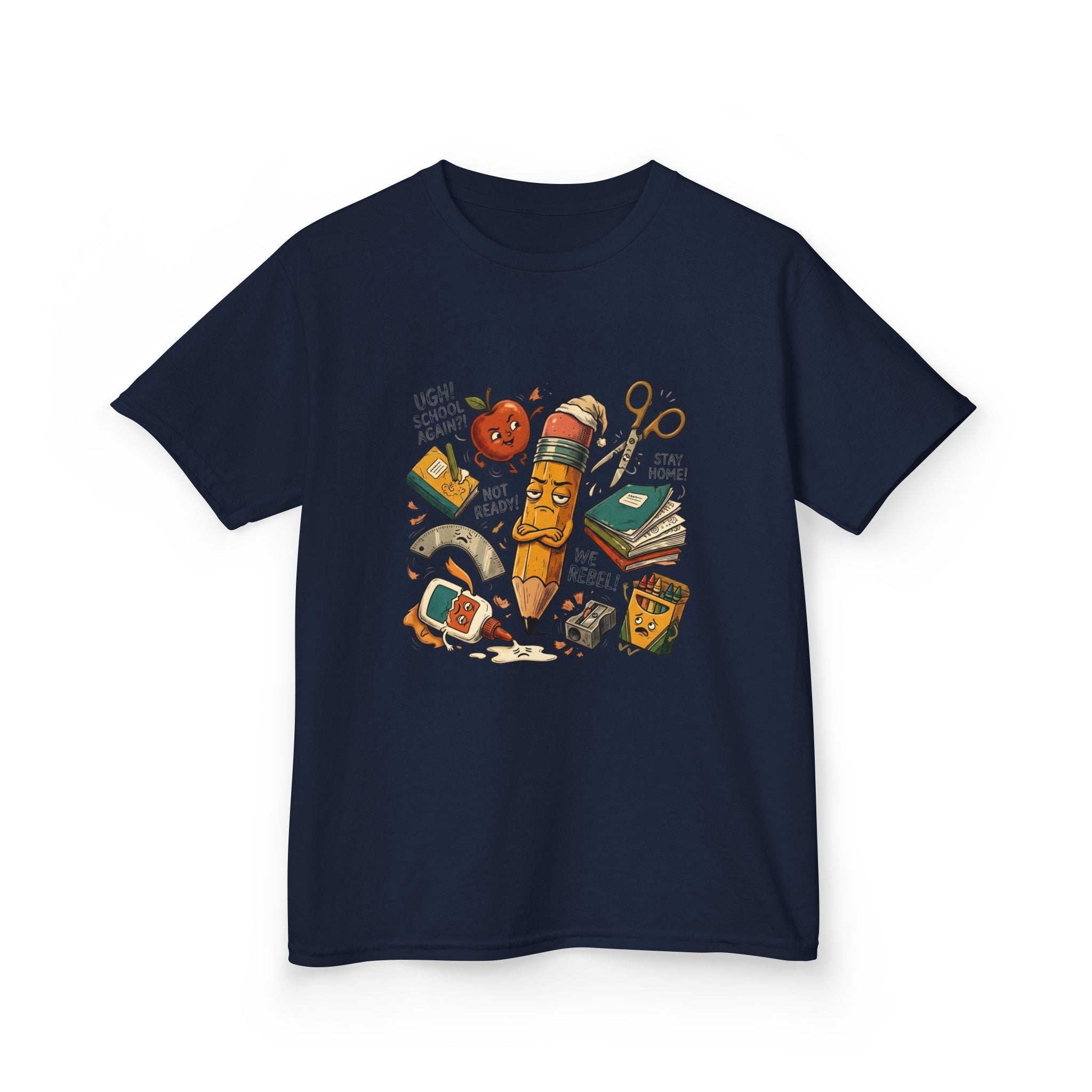 Kids Distressed Rebel Tee - UGH! School Again?! | Back to School 2026