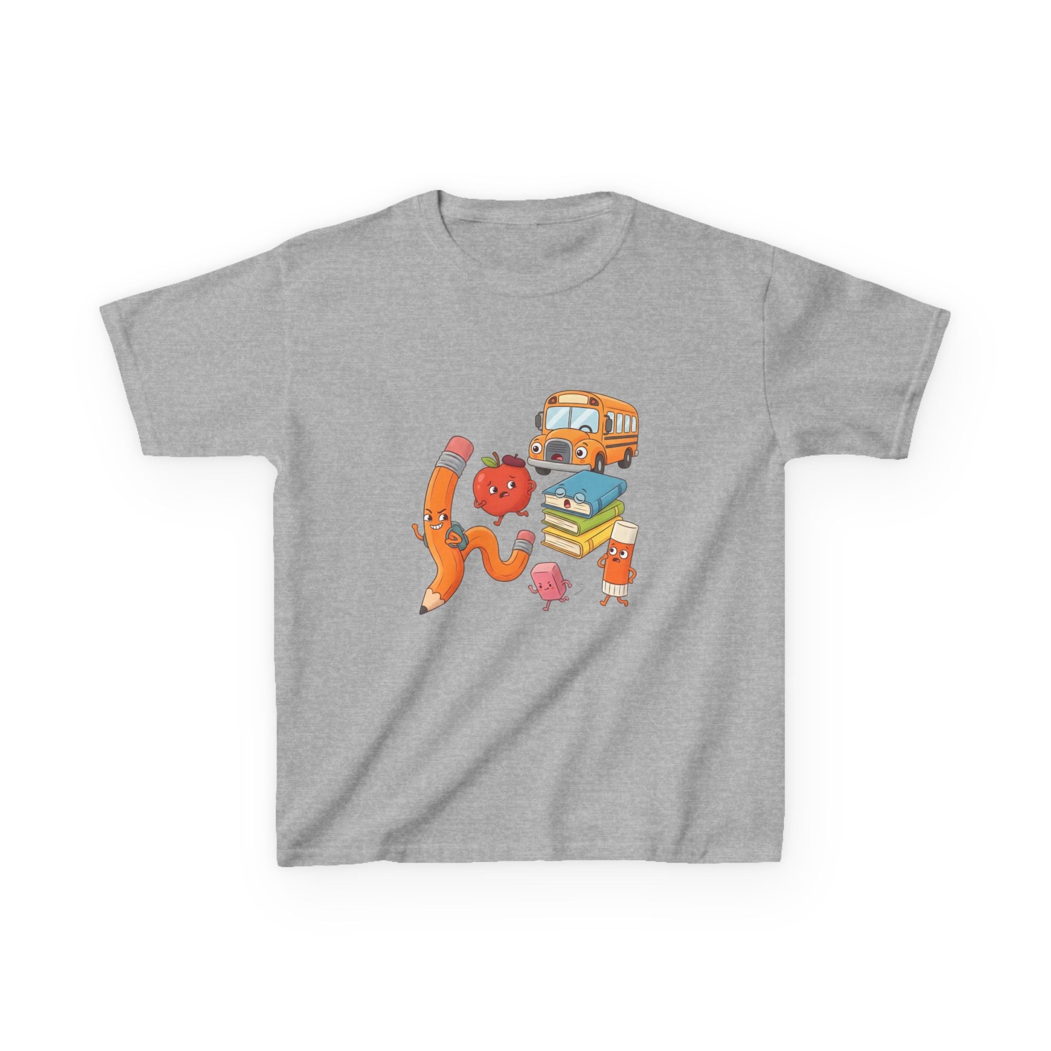 Kids T-Shirt - Cute Cartoon School Supplies | First Day of School