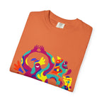 Garment-Dyed T-shirt - Joyful Abstract Creatures | Whimsical Graphic
