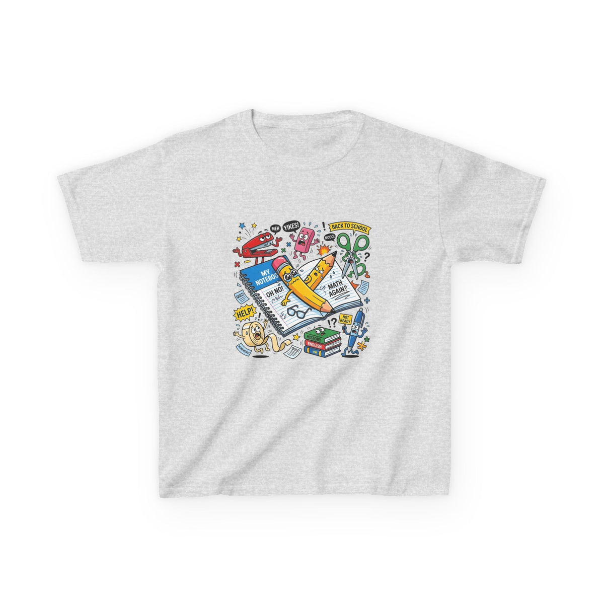 Kids Tee - Back to School Anxiety MEH YIKES! Funny Student