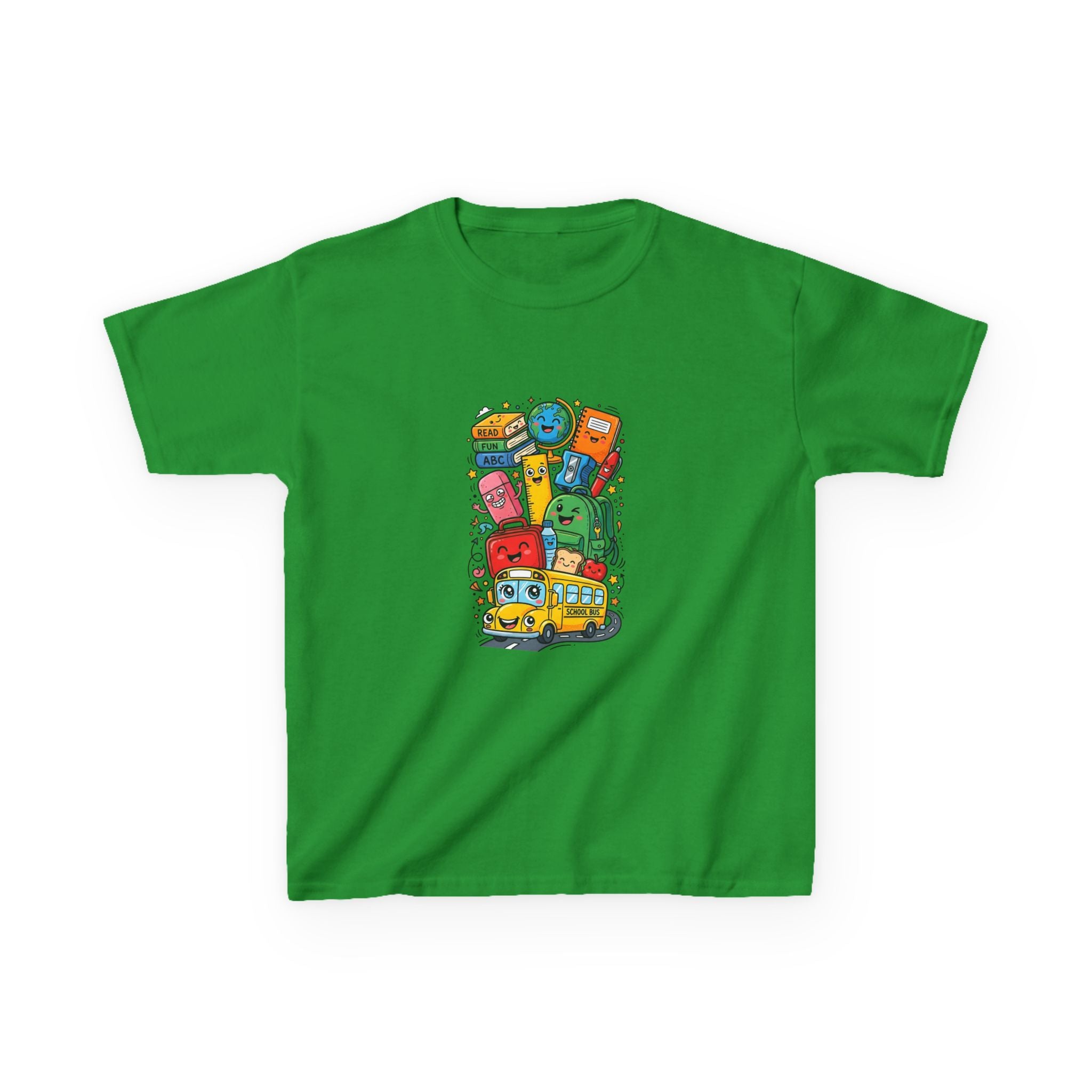 Kids Back to School T-Shirt - Cute School Bus, ABC | First Day