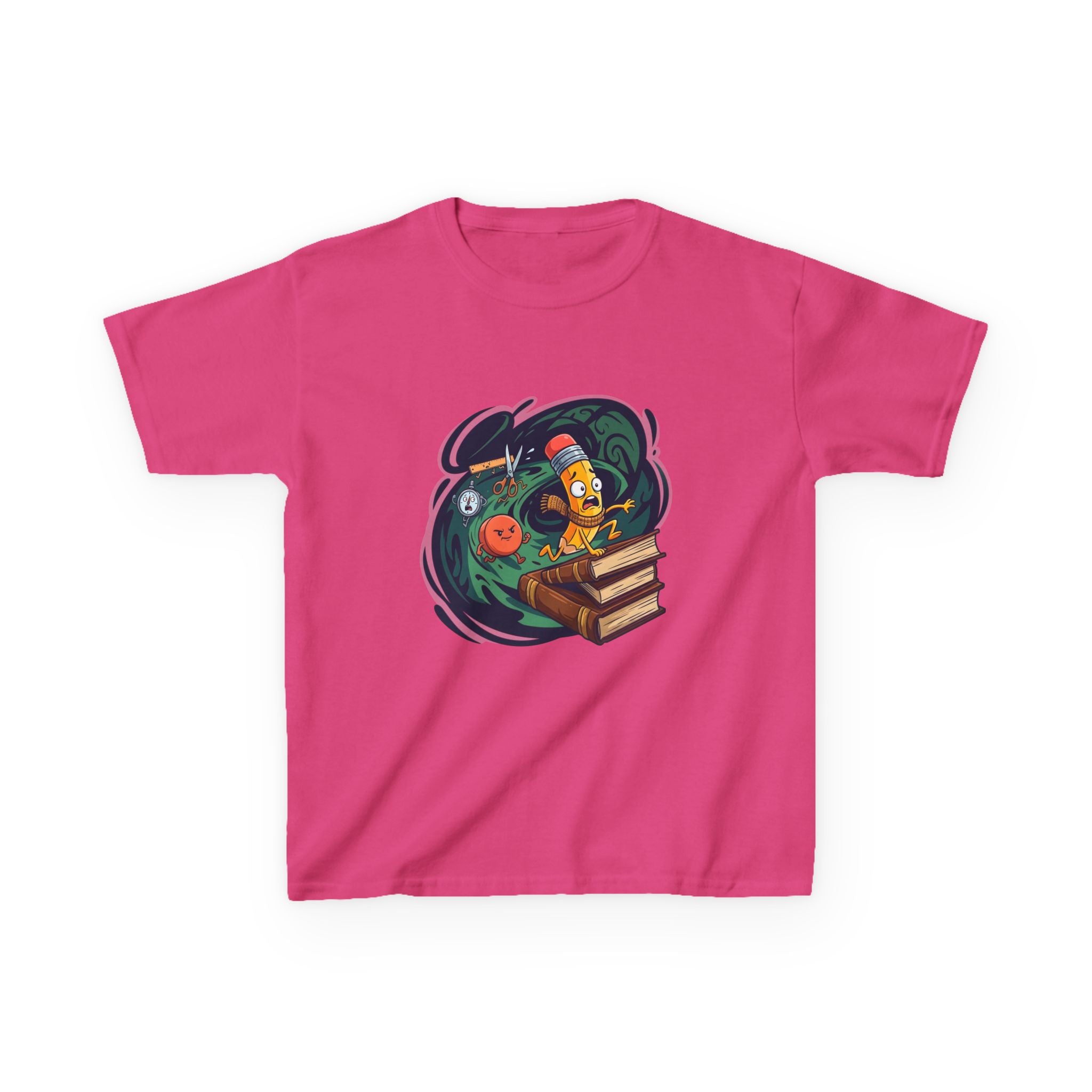 Kids School Supplies Tee - Whimsical Cartoon Design | Back to School