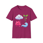 Cute Nature T-Shirt - Whimsical Cloud Sprout Wave Design | Unisex
