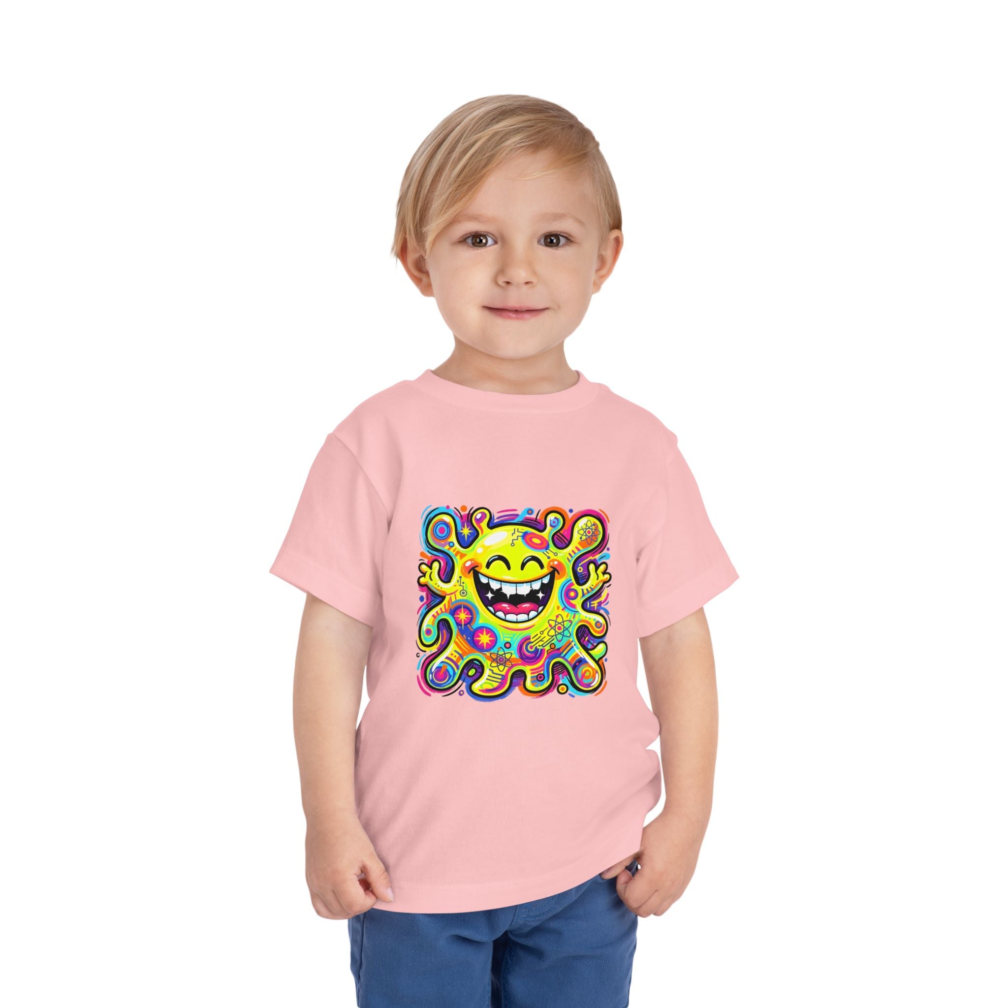 Toddler Tee - Vibrant Psychedelic Monster | Kids Abstract Cartoon Art