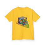 Kids T-Shirt - Vibrant Geometric Animal Bus Adventure