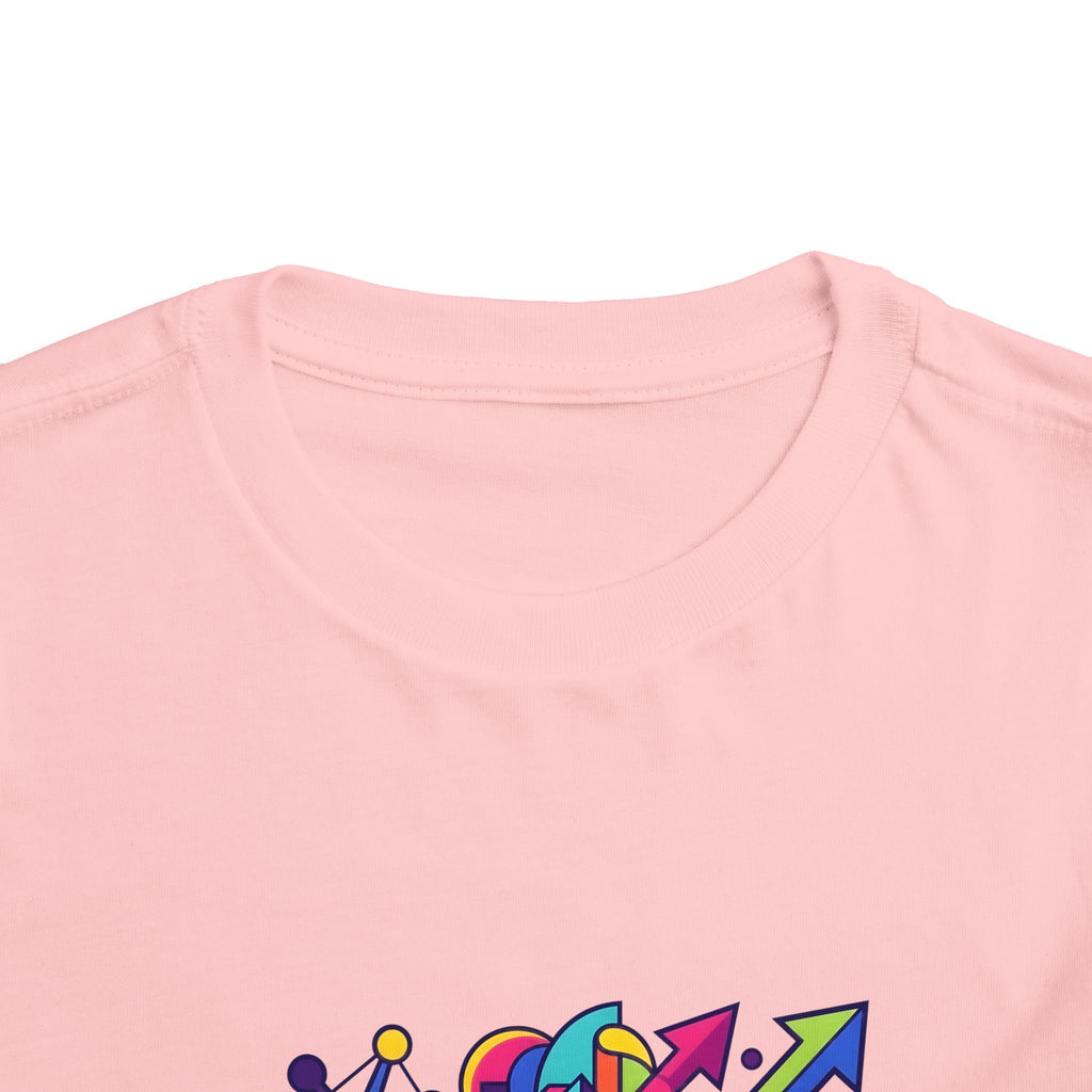 Toddler Crypto Shirt - Neon Geometric Digital Art | Blockchain Kids