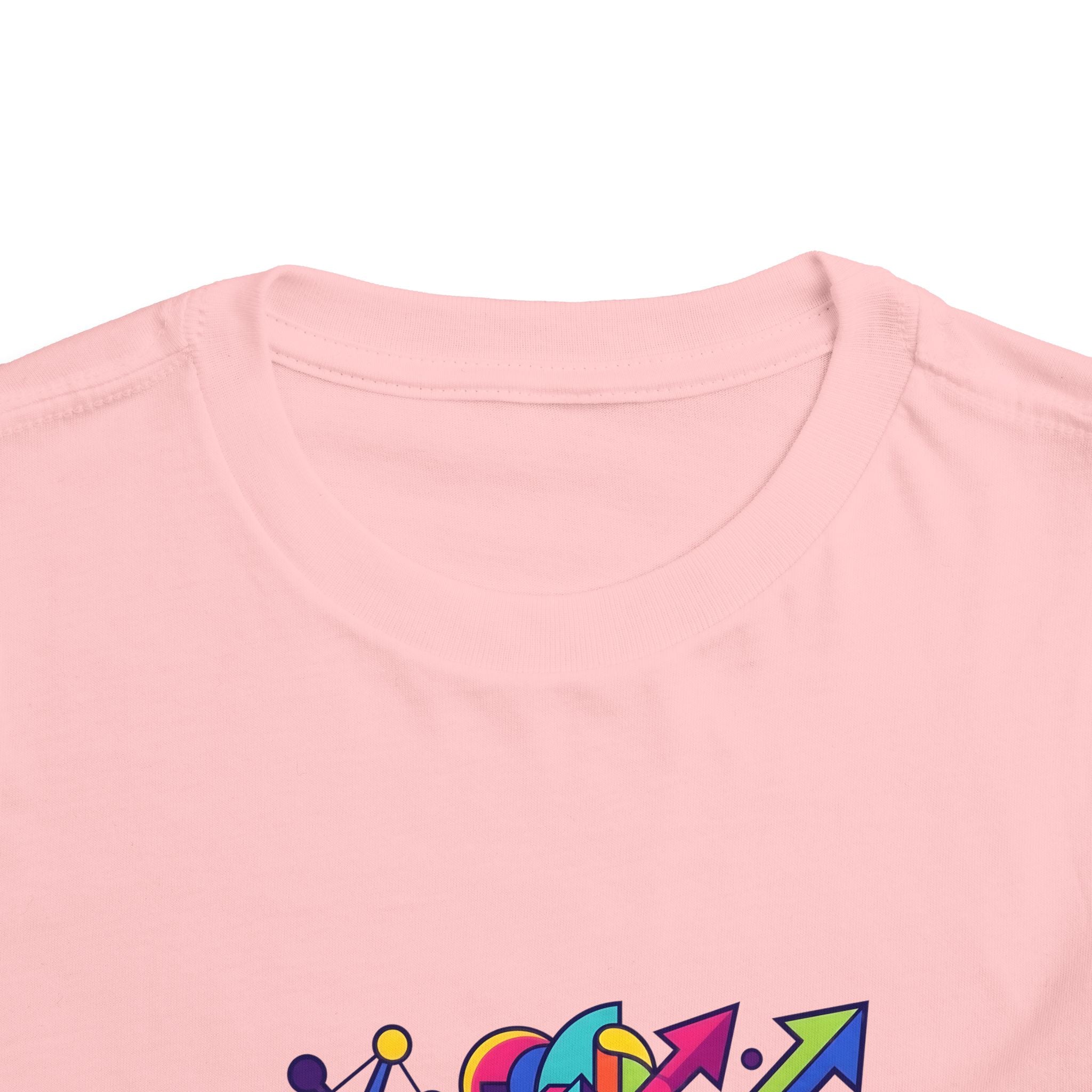 Toddler Crypto Shirt - Neon Geometric Digital Art | Blockchain Kids