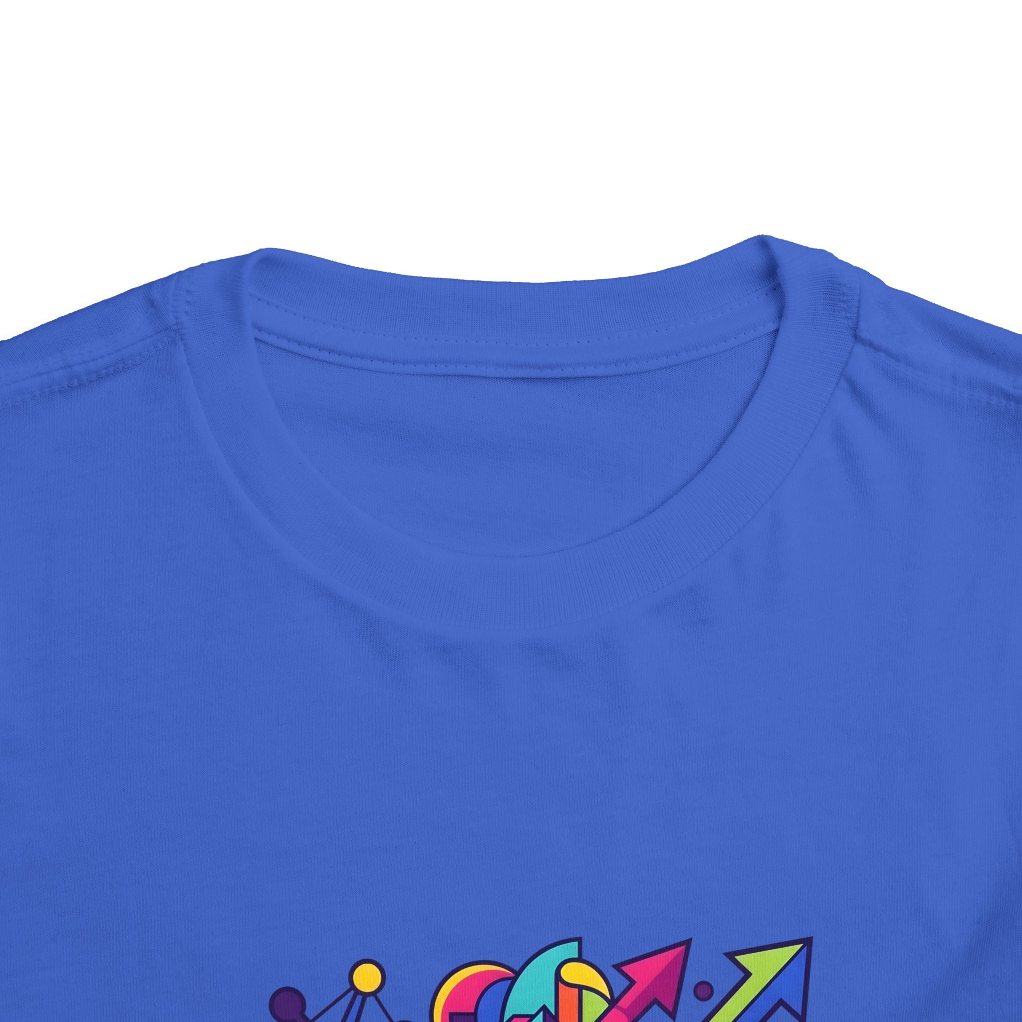 Toddler Crypto Shirt - Neon Geometric Digital Art | Blockchain Kids