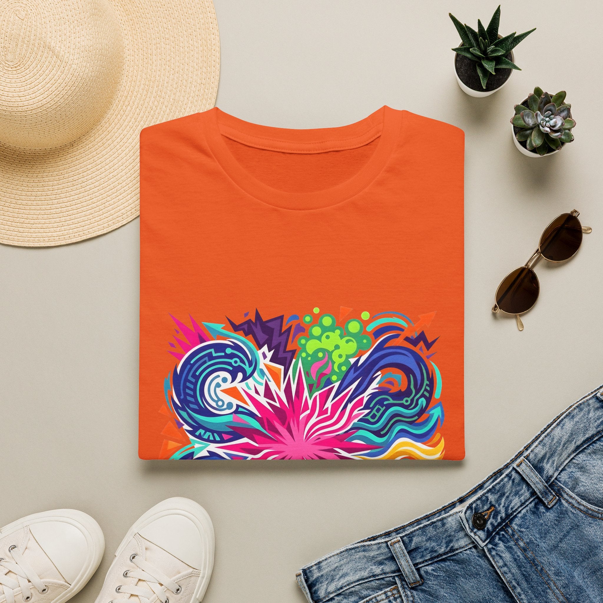 Abstract T-Shirt - Vibrant Graffiti Explosion | Unisex