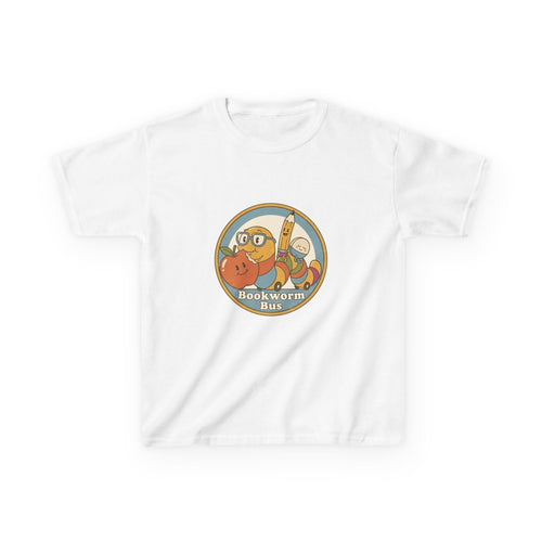 Kids Bookworm T-Shirt - School Bus | Educational Learning