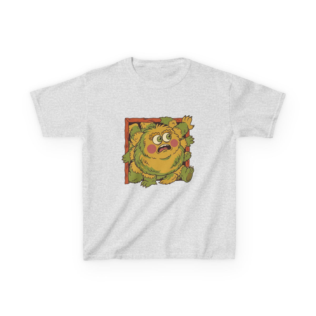 Kids Monster Tee - Whimsical Box Surprise Cartoon | Retro Colors