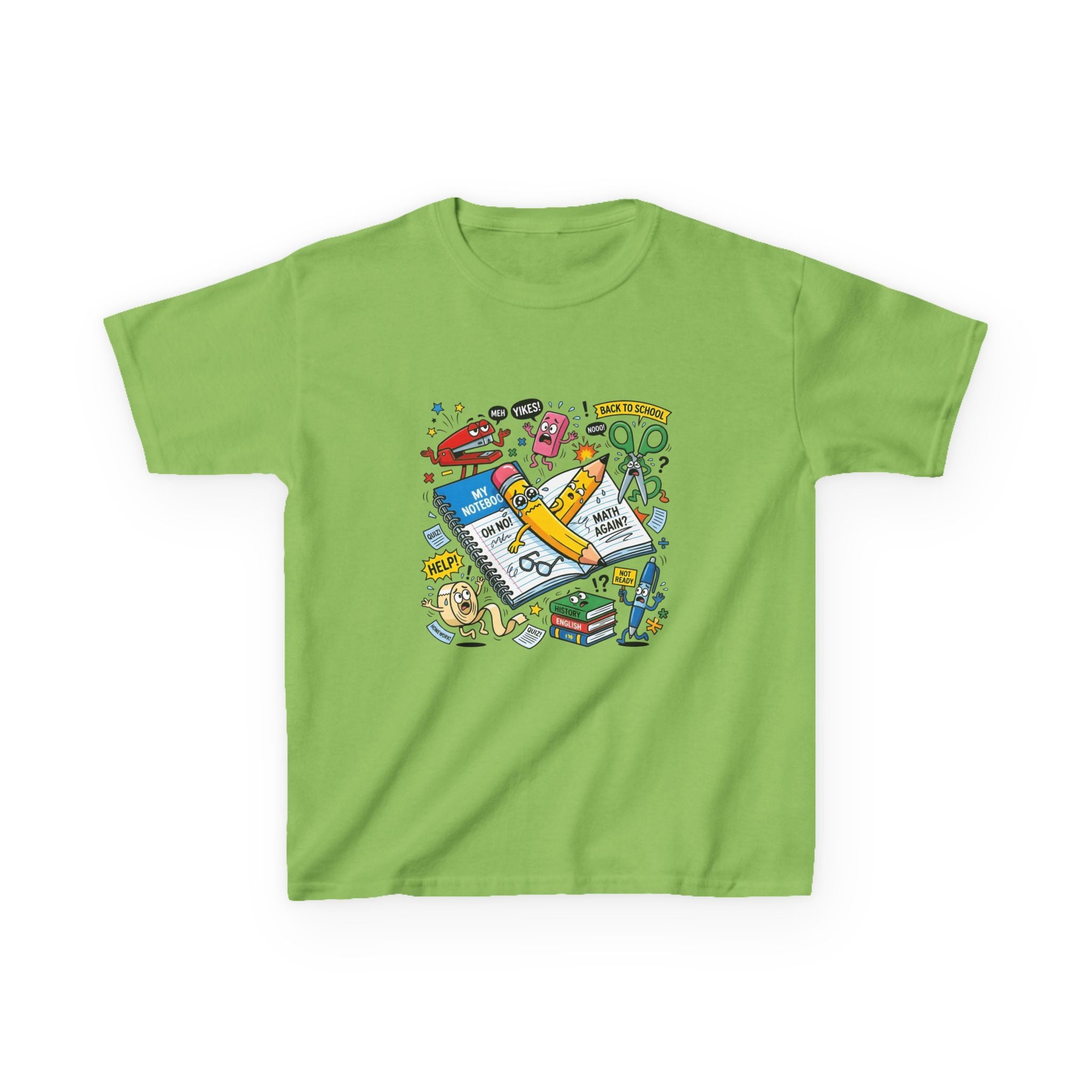 Kids Tee - Back to School Anxiety MEH YIKES! Funny Student