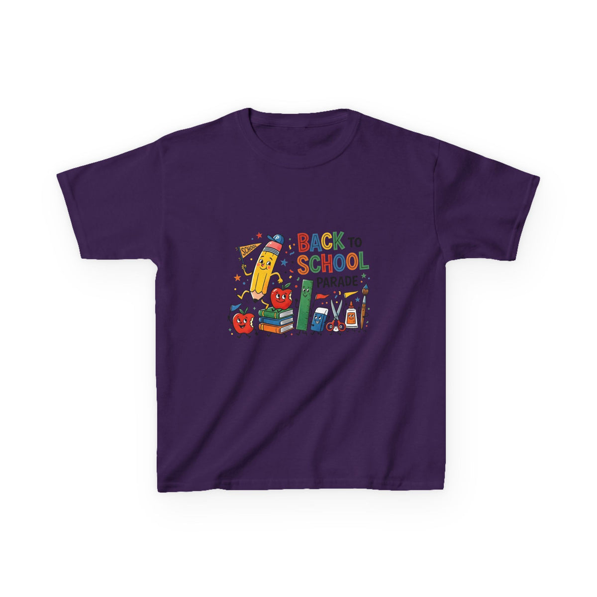 Kids Back to School Tee - Playful SCHOOL Supplies | First Day