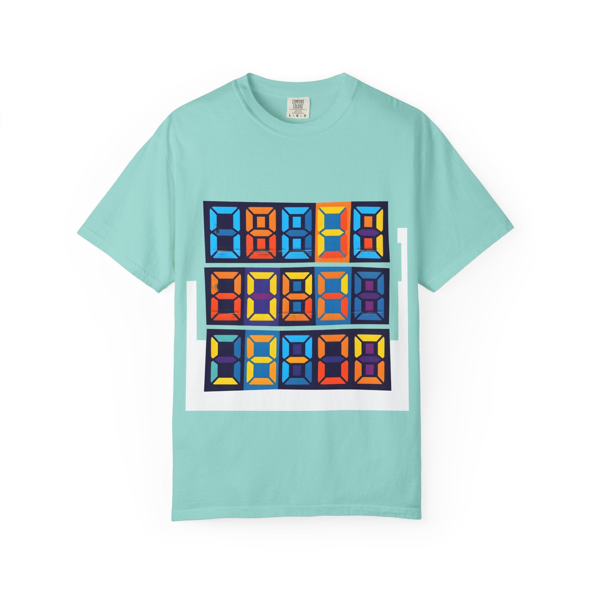 Unisex T-Shirt - Retro Tech 8-Bit Digital Display | Comfort Colors