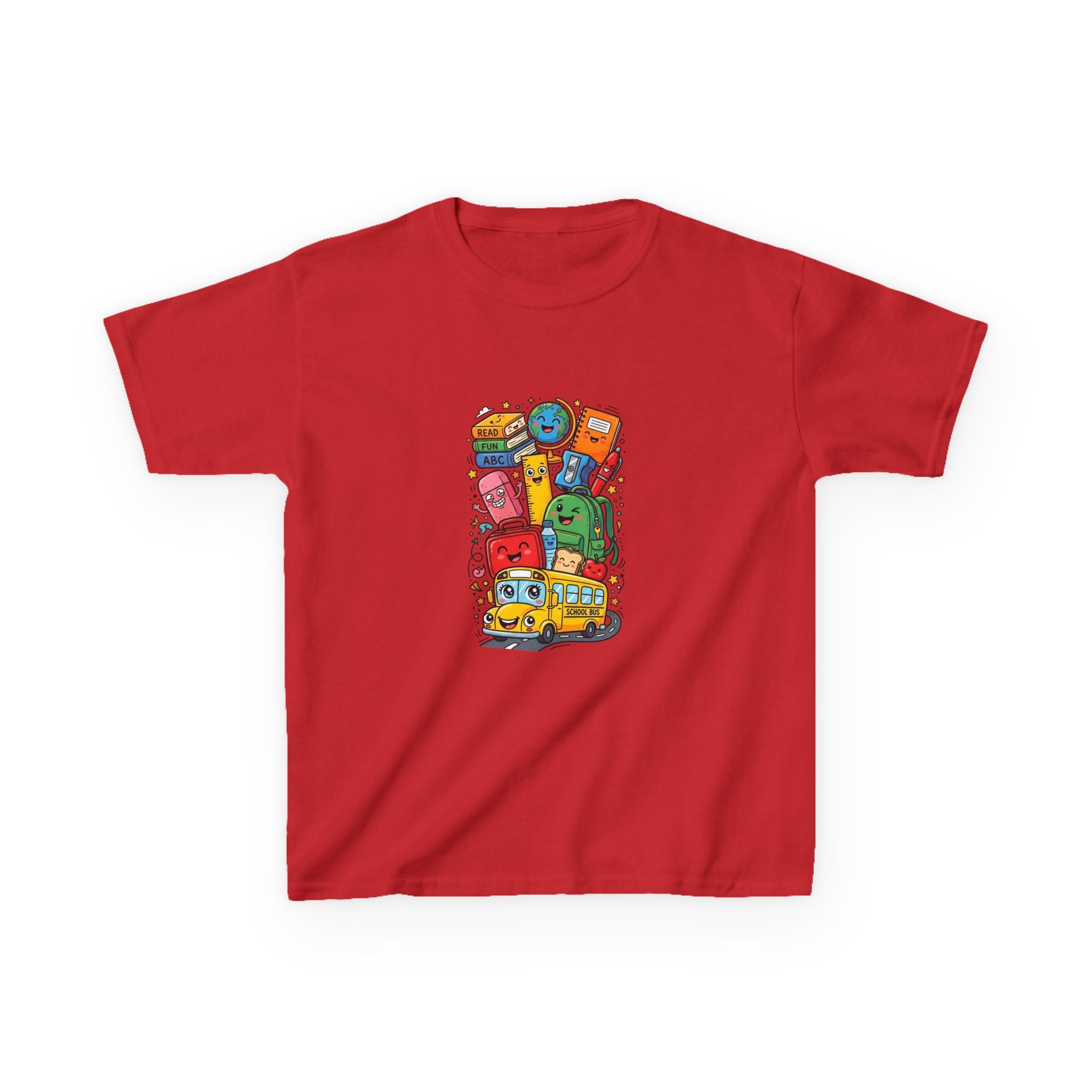 Kids Back to School T-Shirt - Cute School Bus, ABC | First Day
