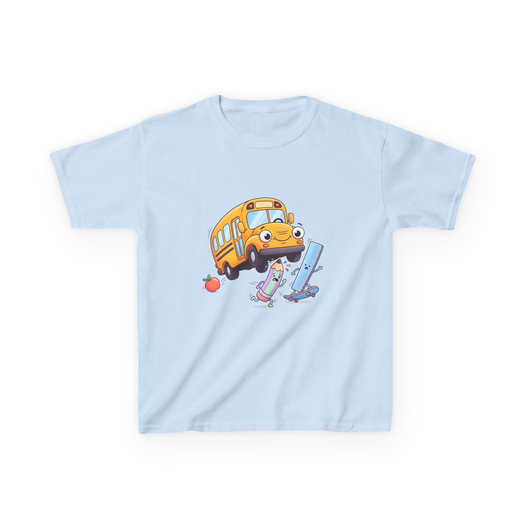 Kids School Bus Tee - Cute School Supplies Shirt | Back to School 2026