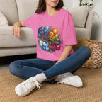 Abstract T-Shirt - Whimsical Watercolor Mandala | Surreal Figures