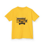 Kids School Bus T-Shirt - Cute Cartoon Reflection | Back to School