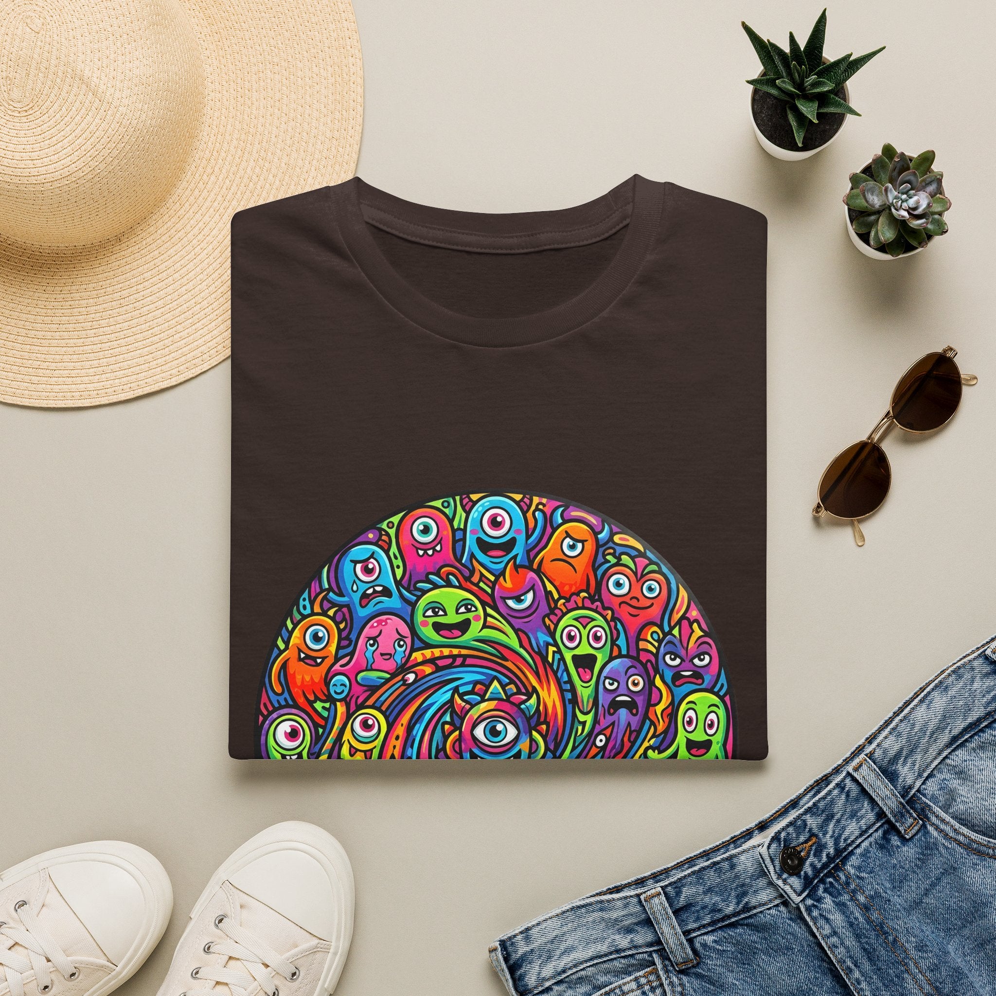 T-Shirt - Psychedelic Monster Swirl | Vibrant Alien Party