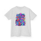 Kids Glitch Art Tee - FUNGUS Neon Cyberpunk Design | Retro