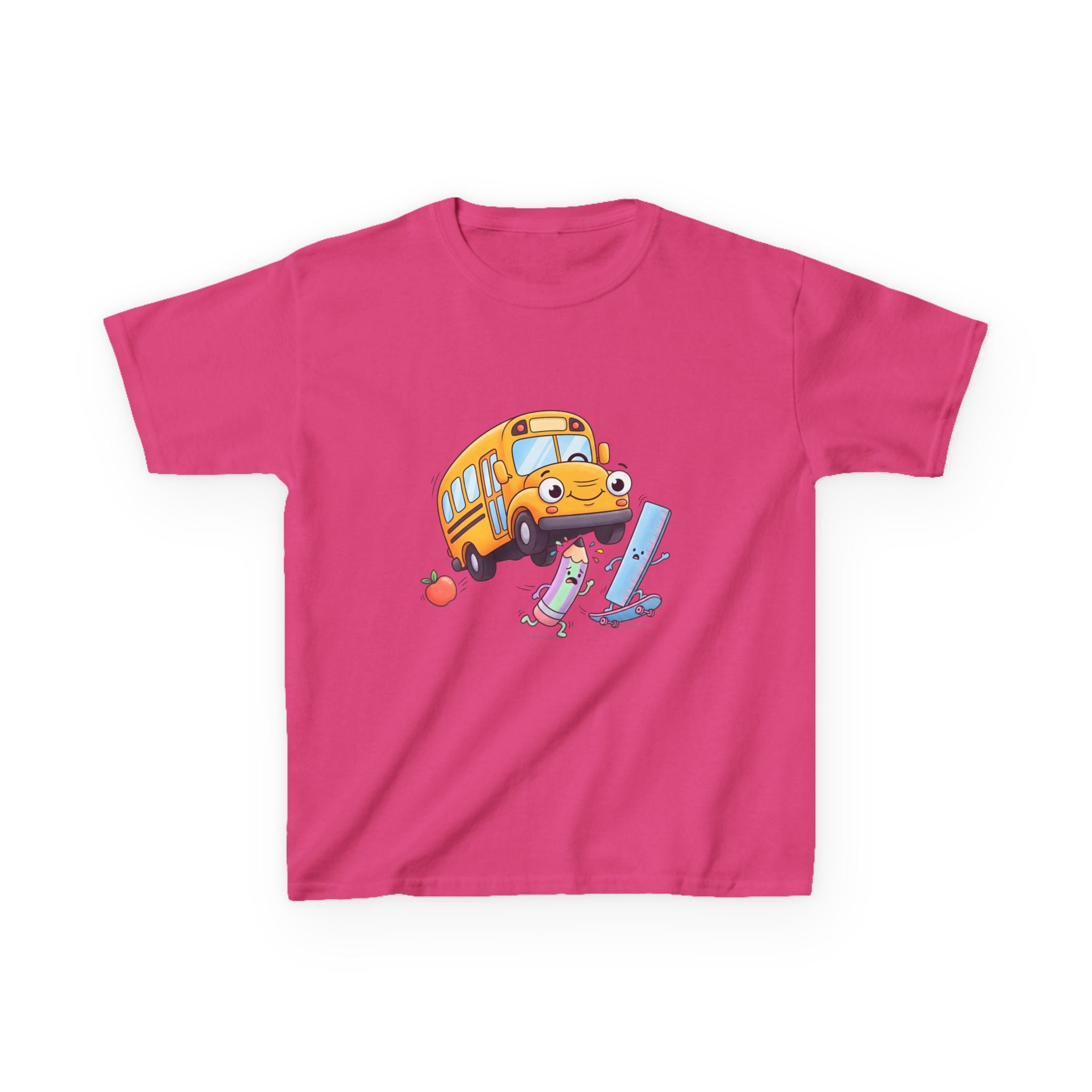 Kids School Bus Tee - Cute School Supplies Shirt | Back to School 2026