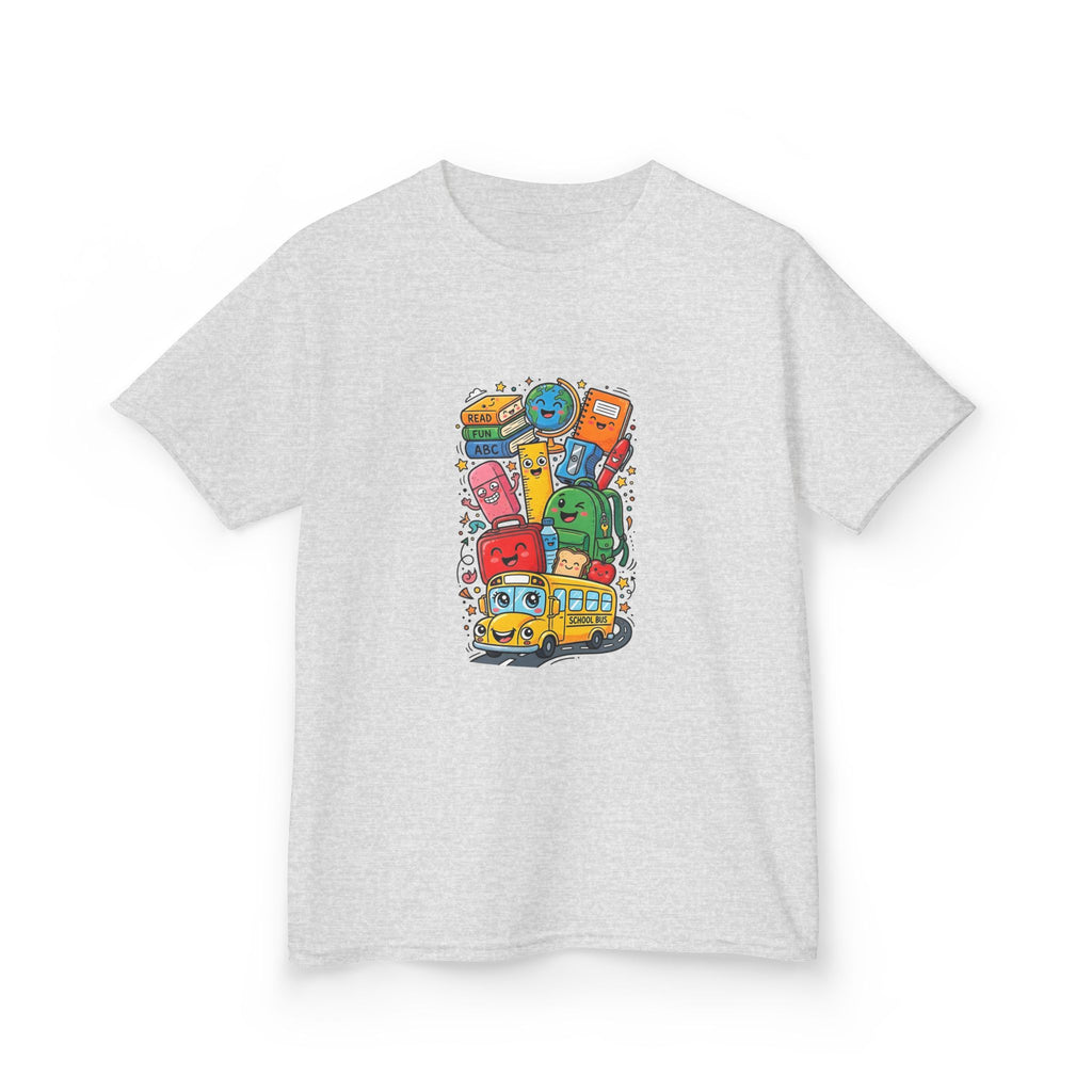 Kids Back to School T-Shirt - Cute School Bus, ABC | First Day