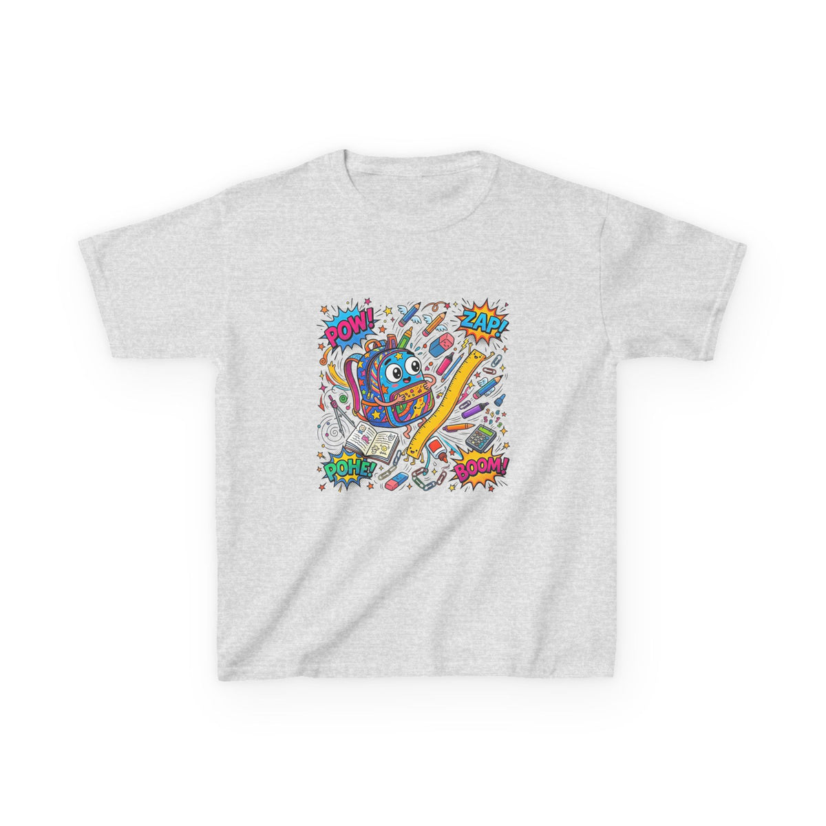 Kids T-Shirt - POW! ZAP! Comic School Supplies | Back to School