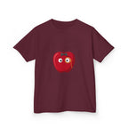 Kids Heavy Cotton Tee - Whimsical Monocle Apple Character