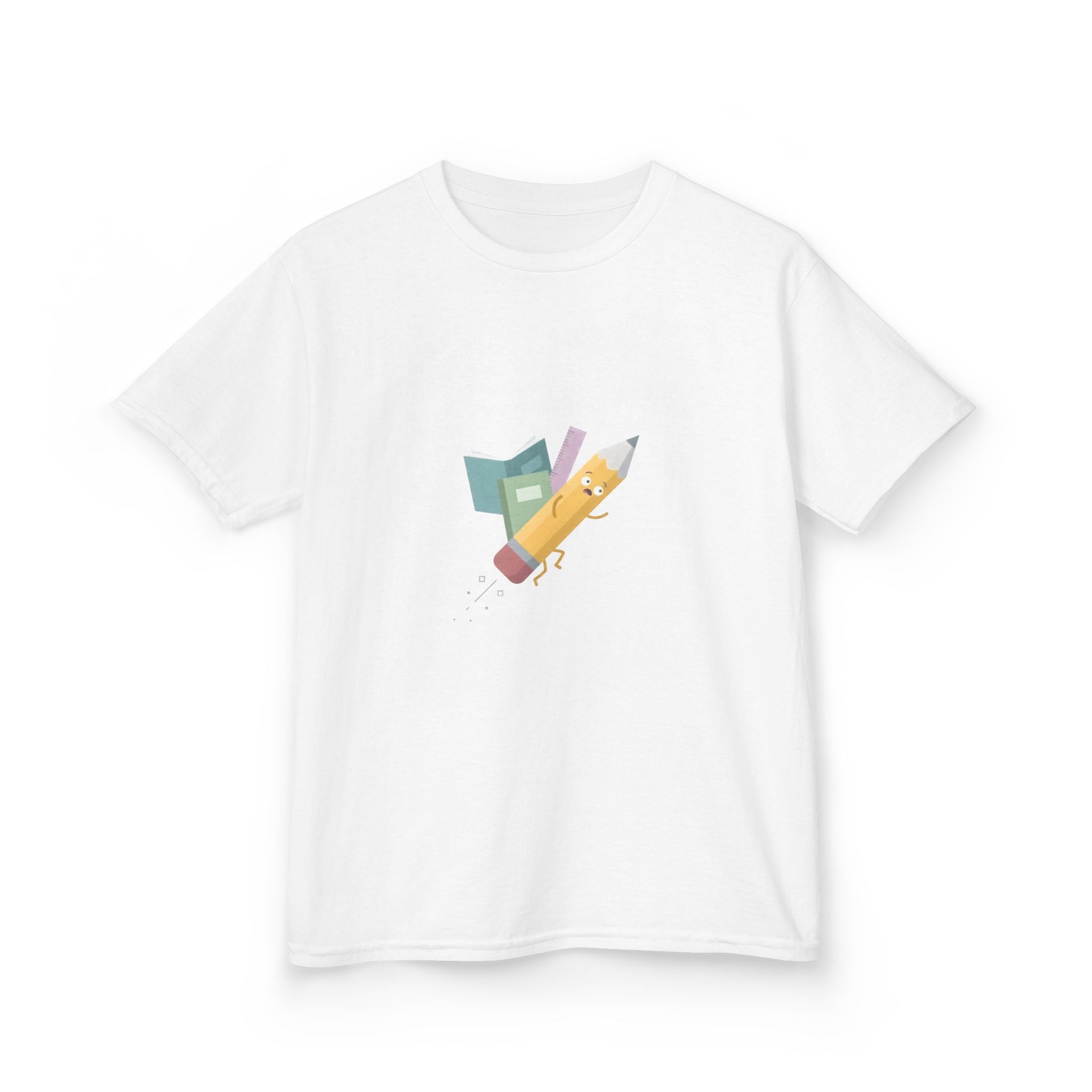 Kids Tee - Playful School Supplies Cartoon | Back to School Fun