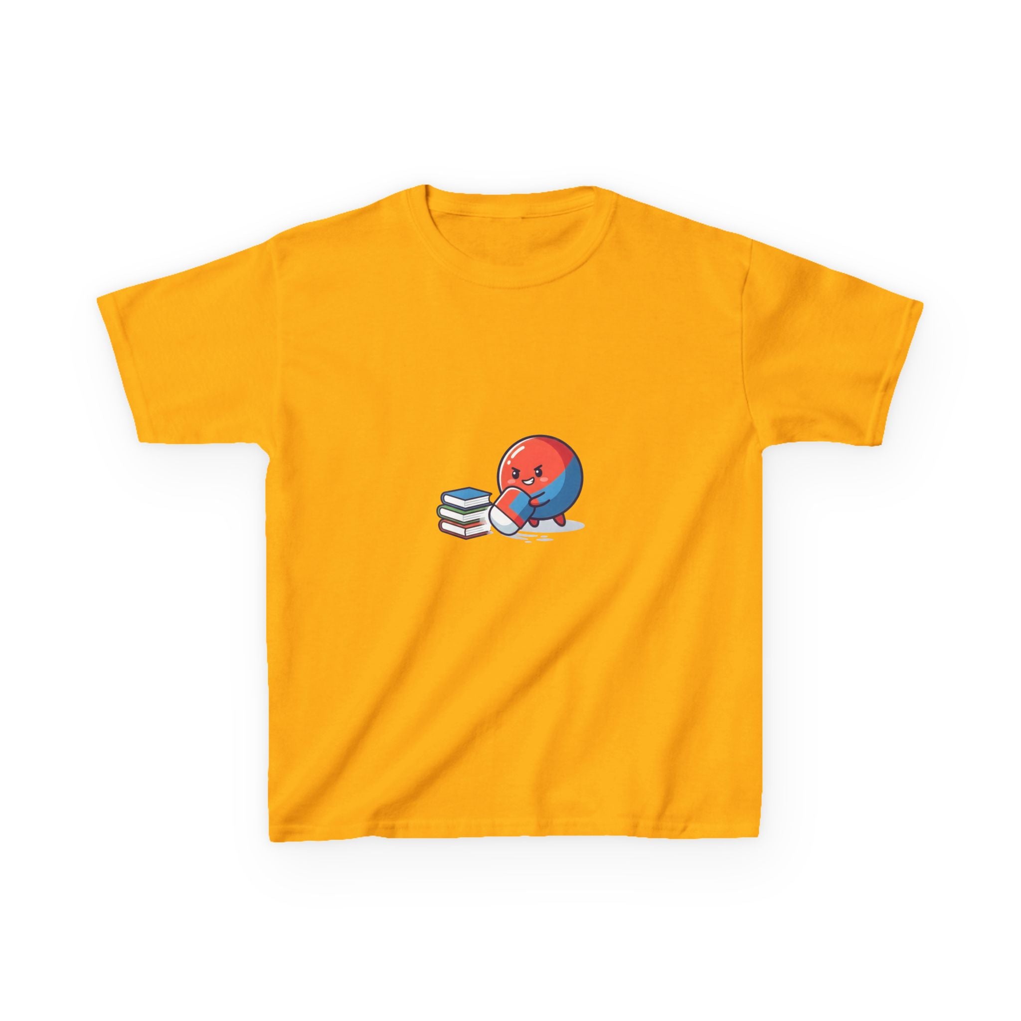 Kids Heavy Cotton Tee - Cute School Learning Cartoon Shirt