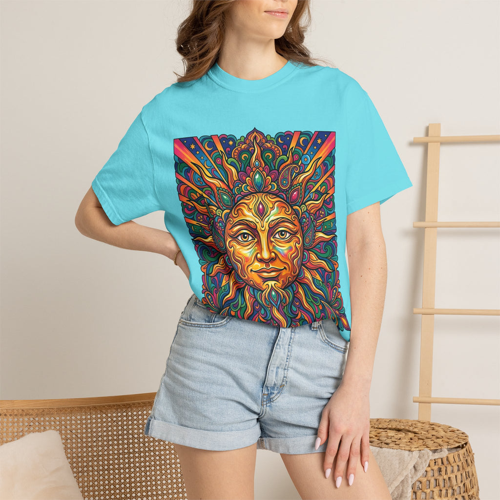 Unisex T-shirt - Psychedelic Sun Boho | Comfort Colors Garment-Dyed