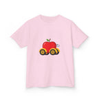 Kids T-Shirt - Apple On Wheels Graphic | Whimsical Fruit Car