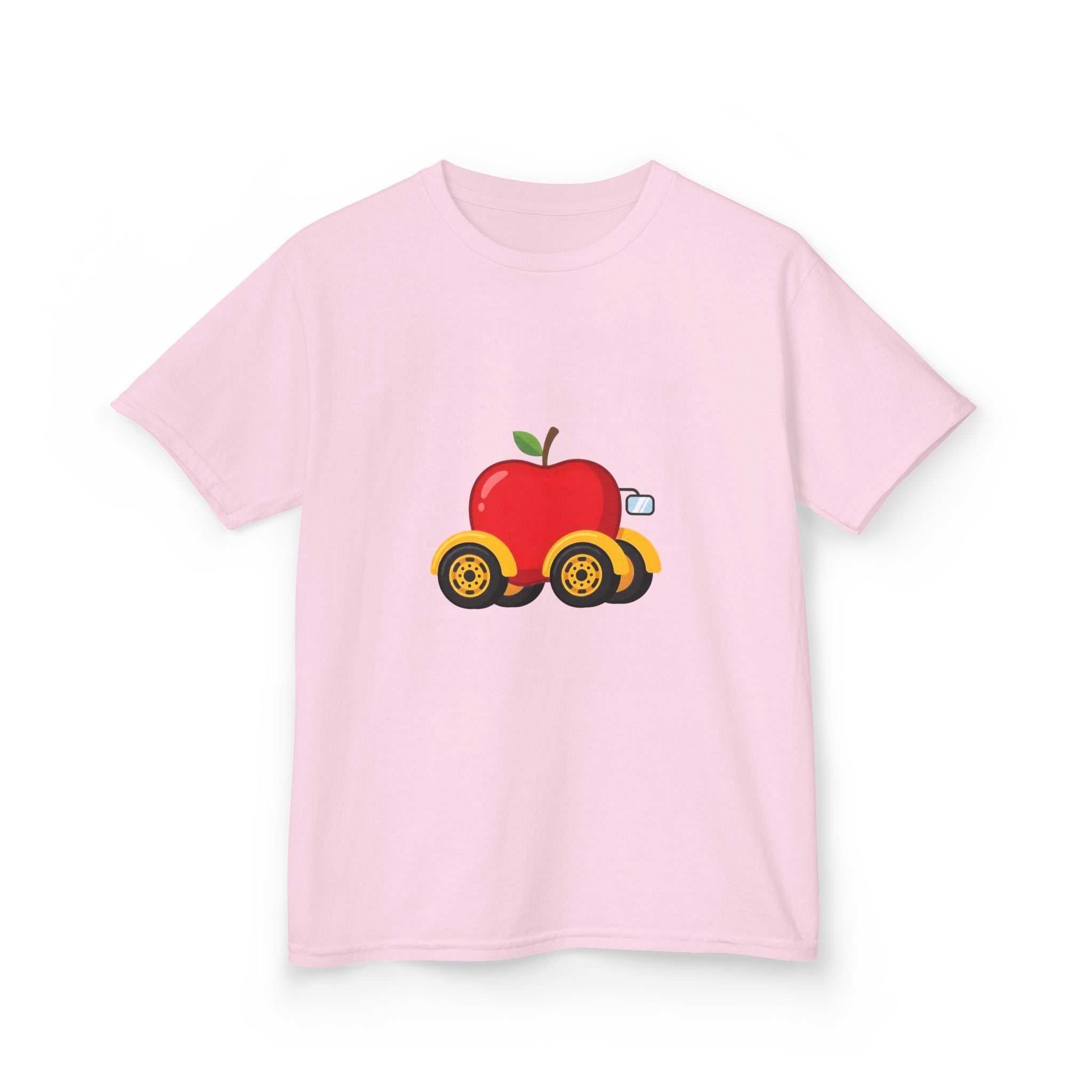 Kids T-Shirt - Apple On Wheels Graphic | Whimsical Fruit Car