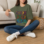 Unisex T-Shirt - Cosmic Folk Art Eye & Snake | Spiritual Nature