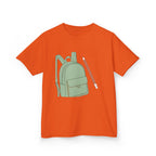 Kids Tee - Cartoon School Supplies Backpack Pencil | Back to School