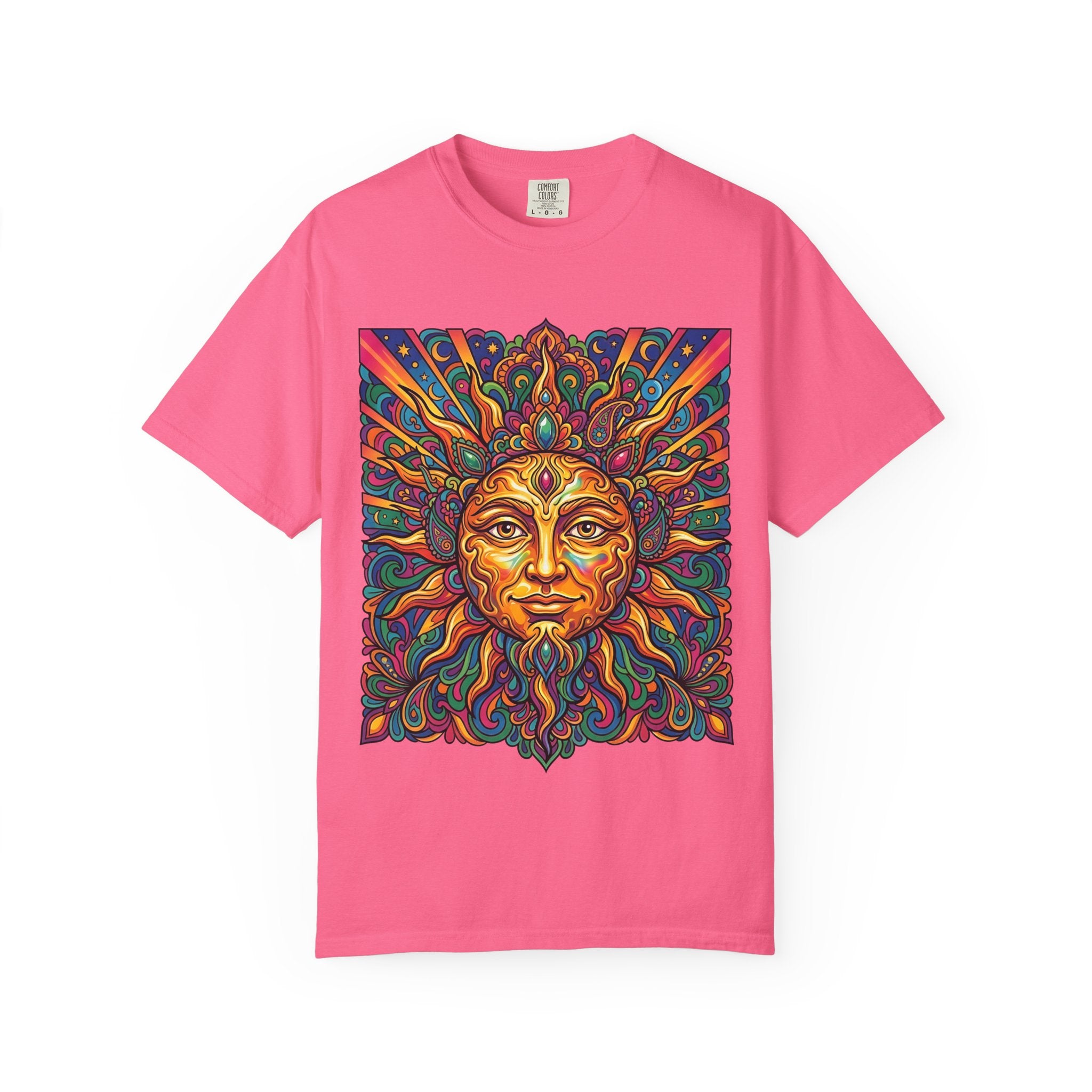 Unisex T-shirt - Psychedelic Sun Boho | Comfort Colors Garment-Dyed
