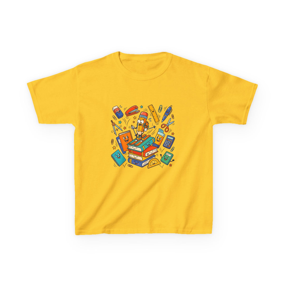 Kids T-Shirt - Cute Doodle School Supplies | First Day 2026