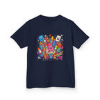 Kids T-Shirt - Cartoon School Supplies Doodle | Back to School