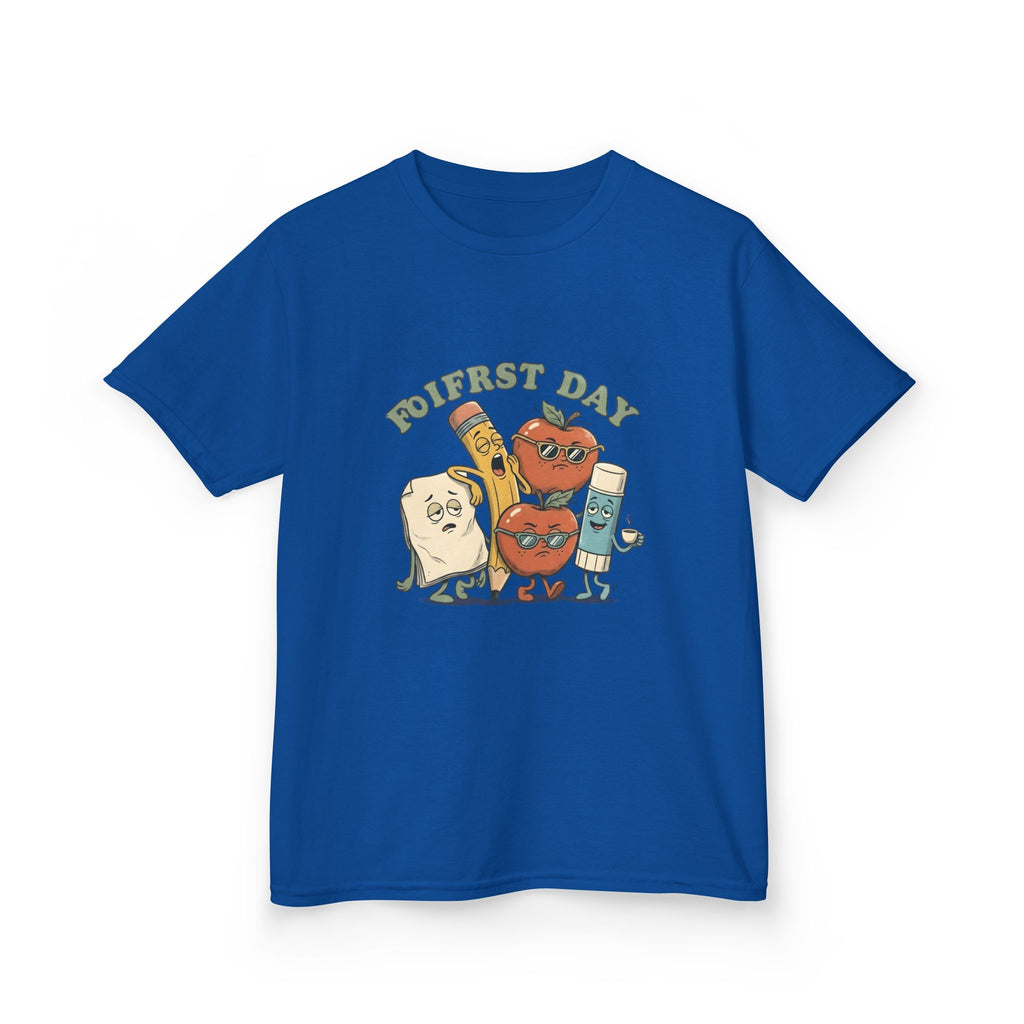 Kids Tee - Funny "FIRST DAY" Tired School Supplies Back to School 2026