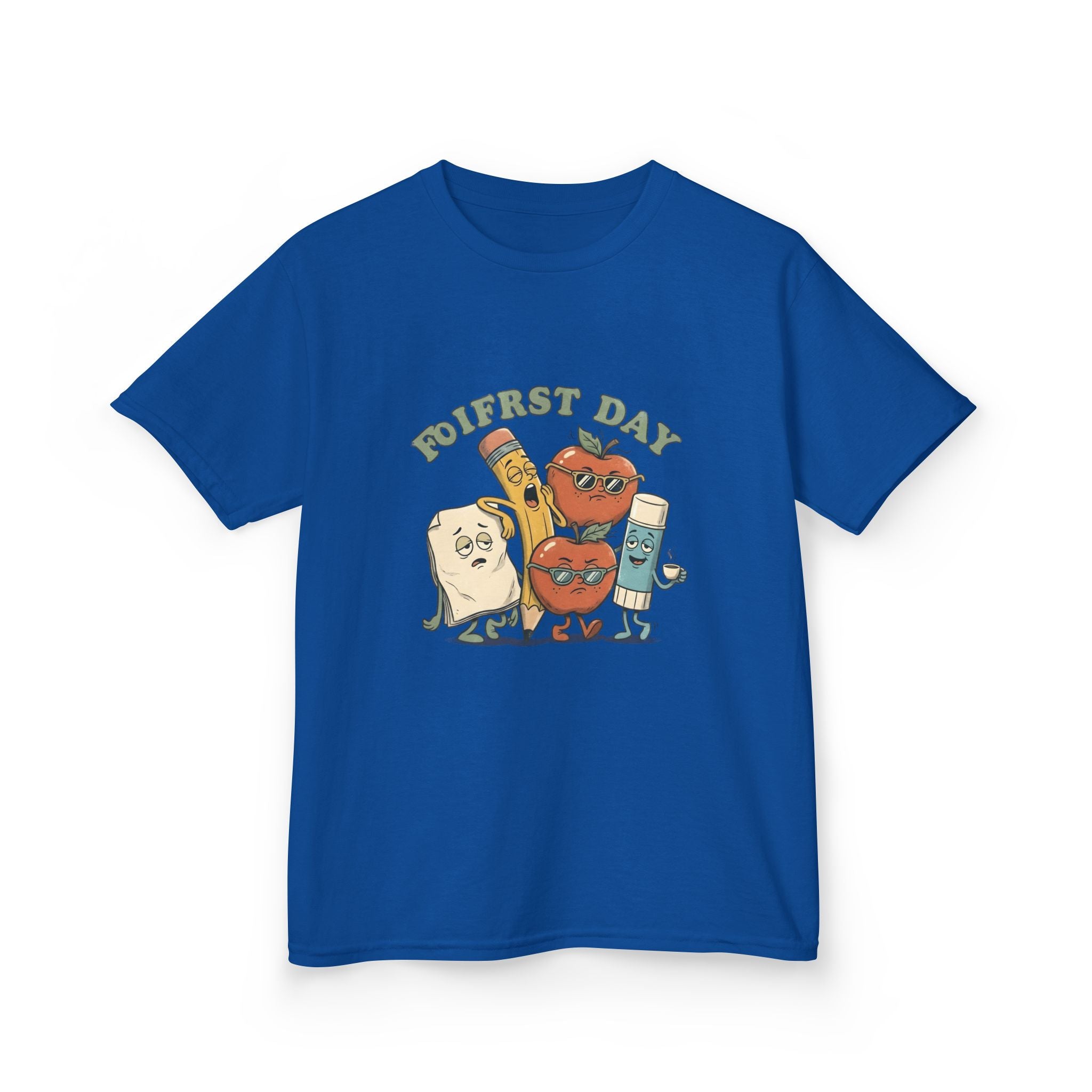 Kids Tee - Funny "FIRST DAY" Tired School Supplies Back to School 2026