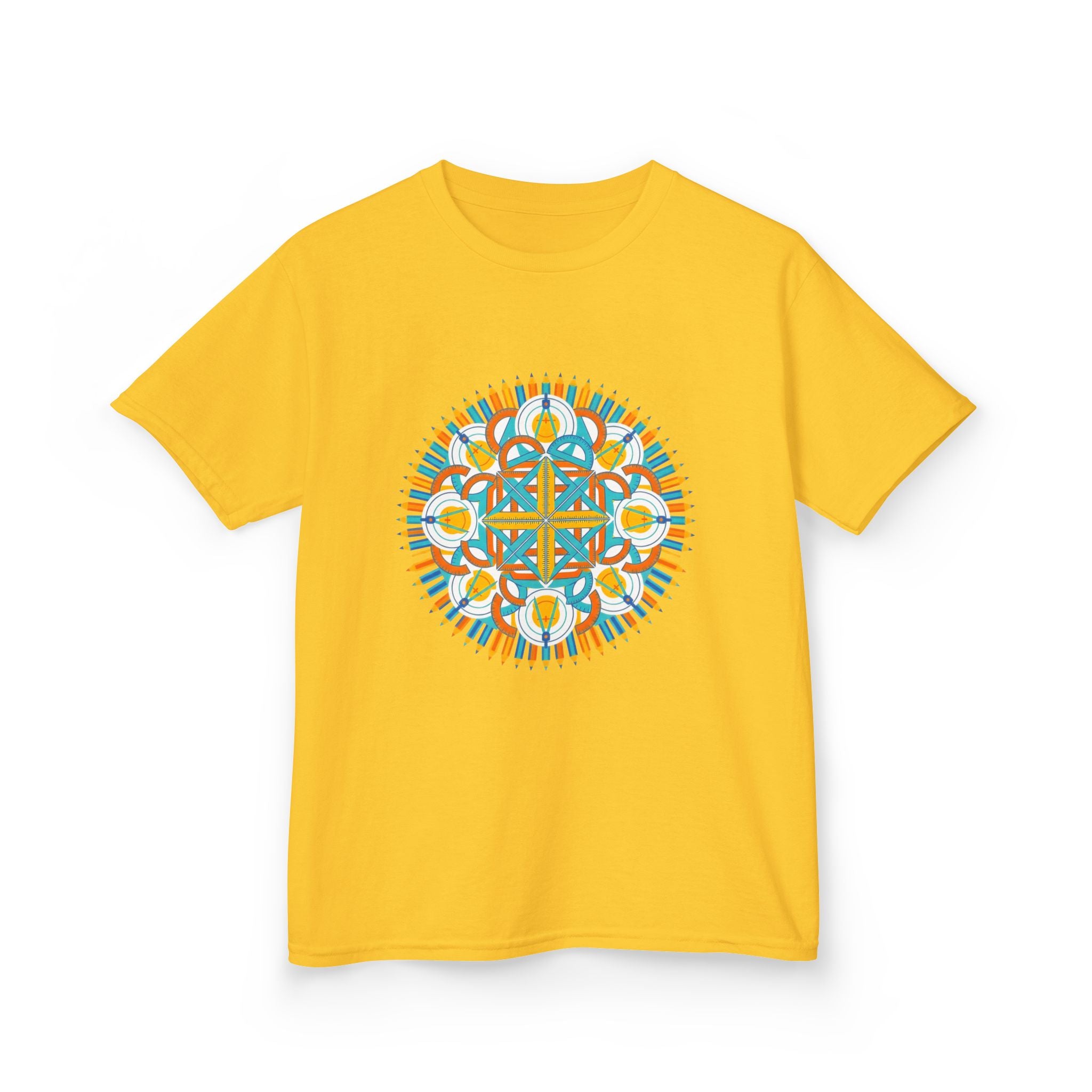 Kids T-Shirt - Math & Drafting Tools Mandala | STEM