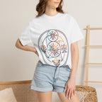 Unisex Garment-Dyed T-Shirt - Minimalist Geometric Nature Art