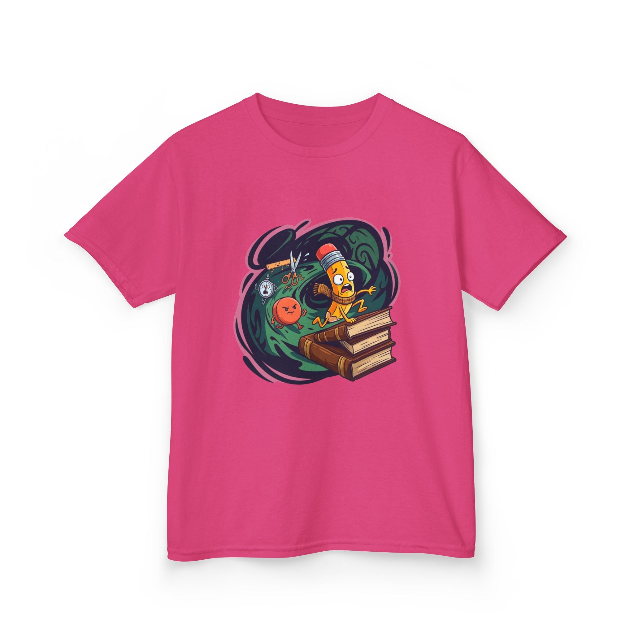 Kids School Supplies Tee - Whimsical Cartoon Design | Back to School